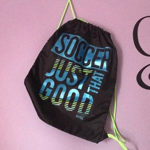 Justice soccer drawstring bag